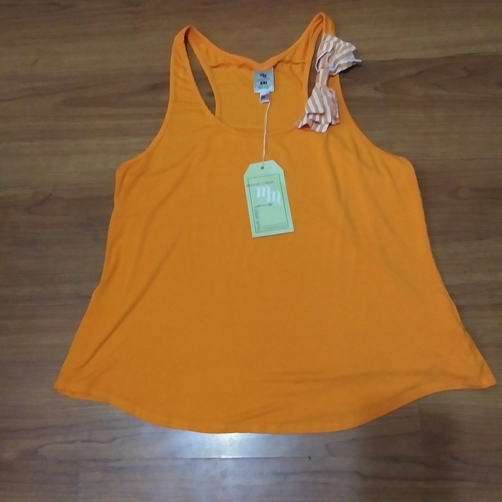 NWT "Meesh & Mia" orange tank top with bow